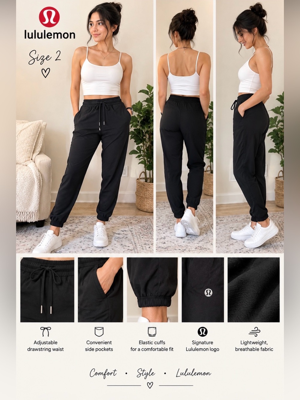 Lululemon Size Small -2 Workout / everyday use Joggers